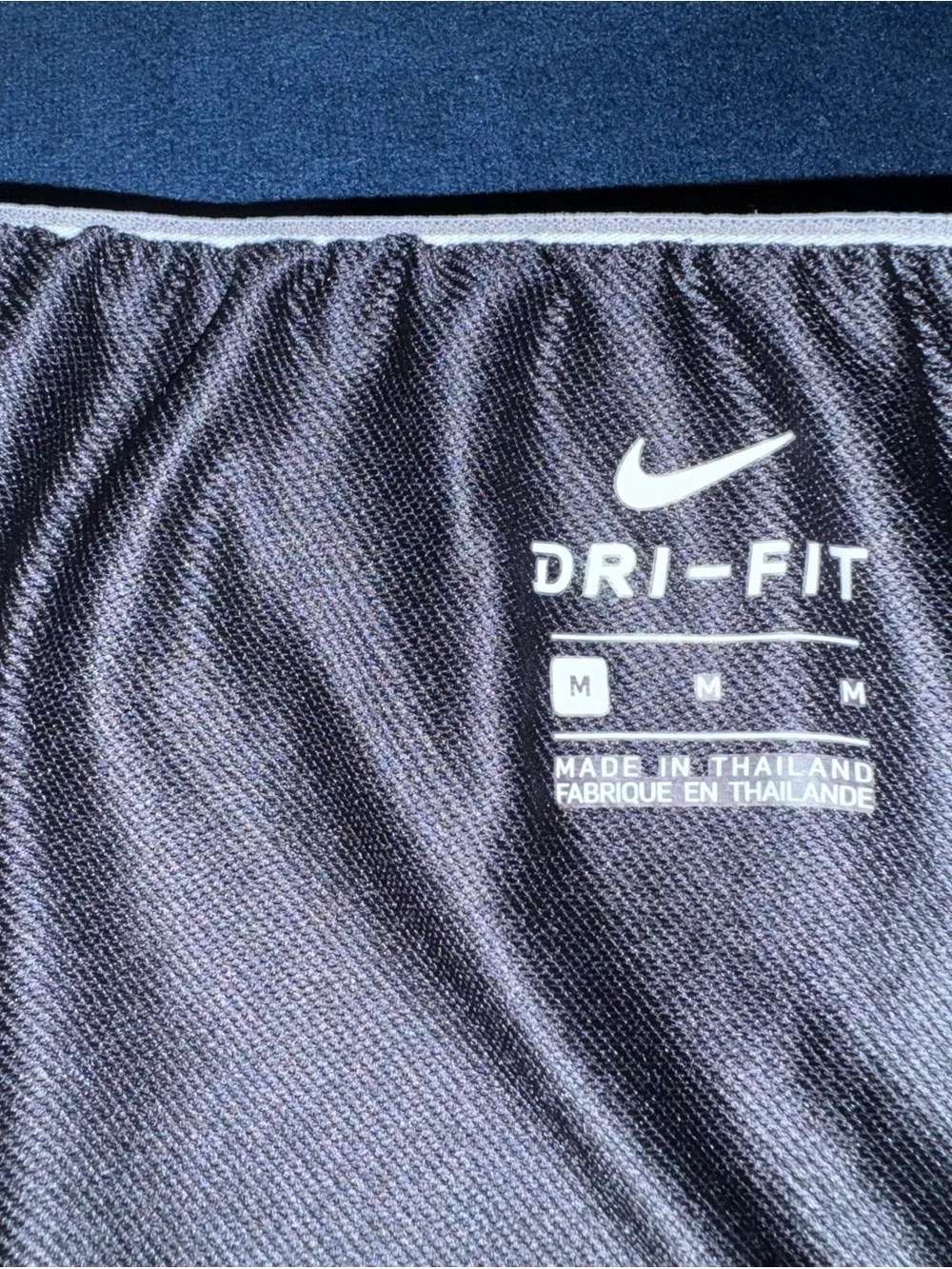 Nike Black Dri-FIT Athletic Shorts with White Logo